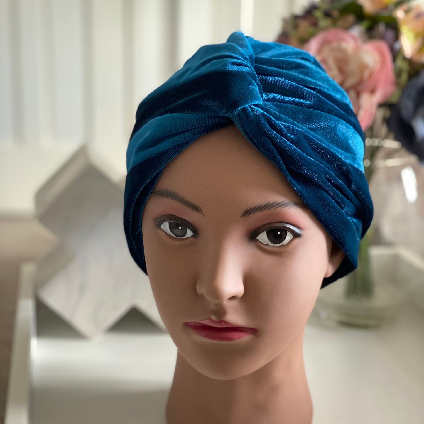 VELVET TURBAN HEAD COVERING