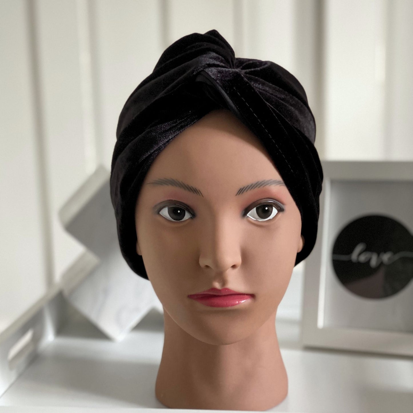 VELVET TURBAN HEAD COVERING