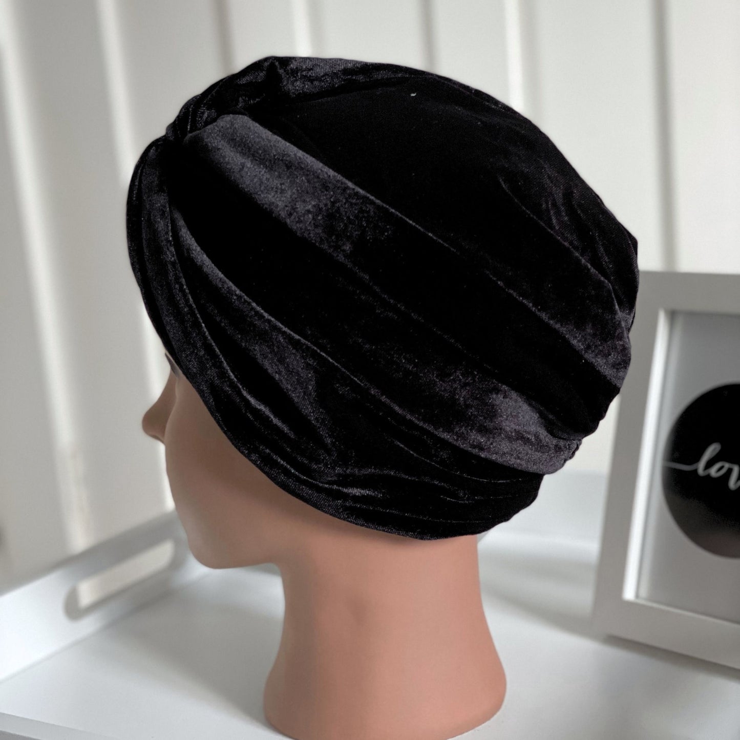 VELVET TURBAN HEAD COVERING