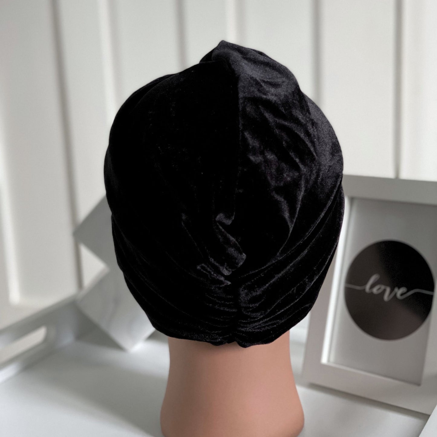 VELVET TURBAN HEAD COVERING