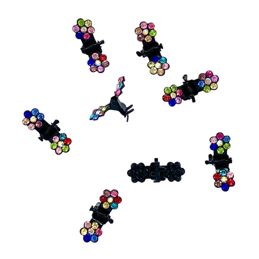 MINI RHINESTONE CLAW CLIPS 8PK