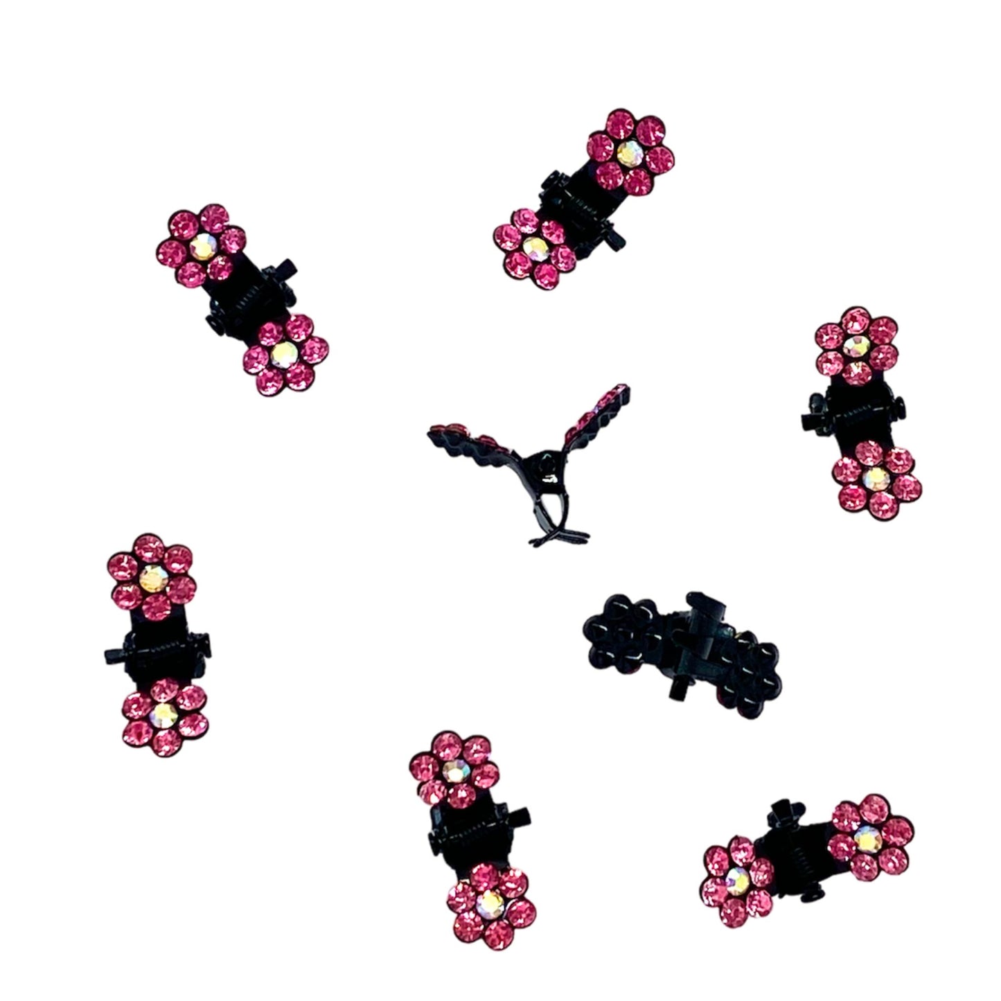 MINI RHINESTONE CLAW CLIPS 8PK