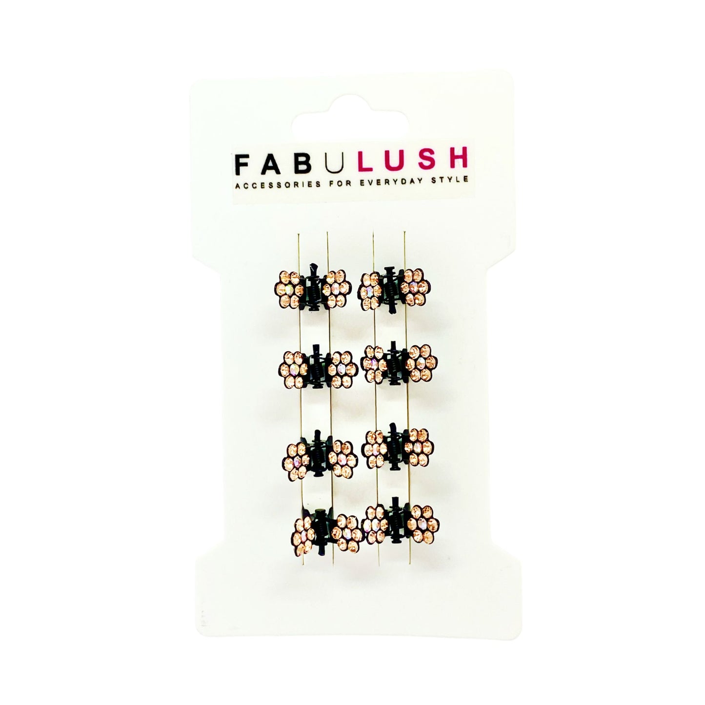 MINI RHINESTONE CLAW CLIPS 8PK