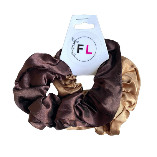 SILKY SATIN SCRUNCHIES 2PK