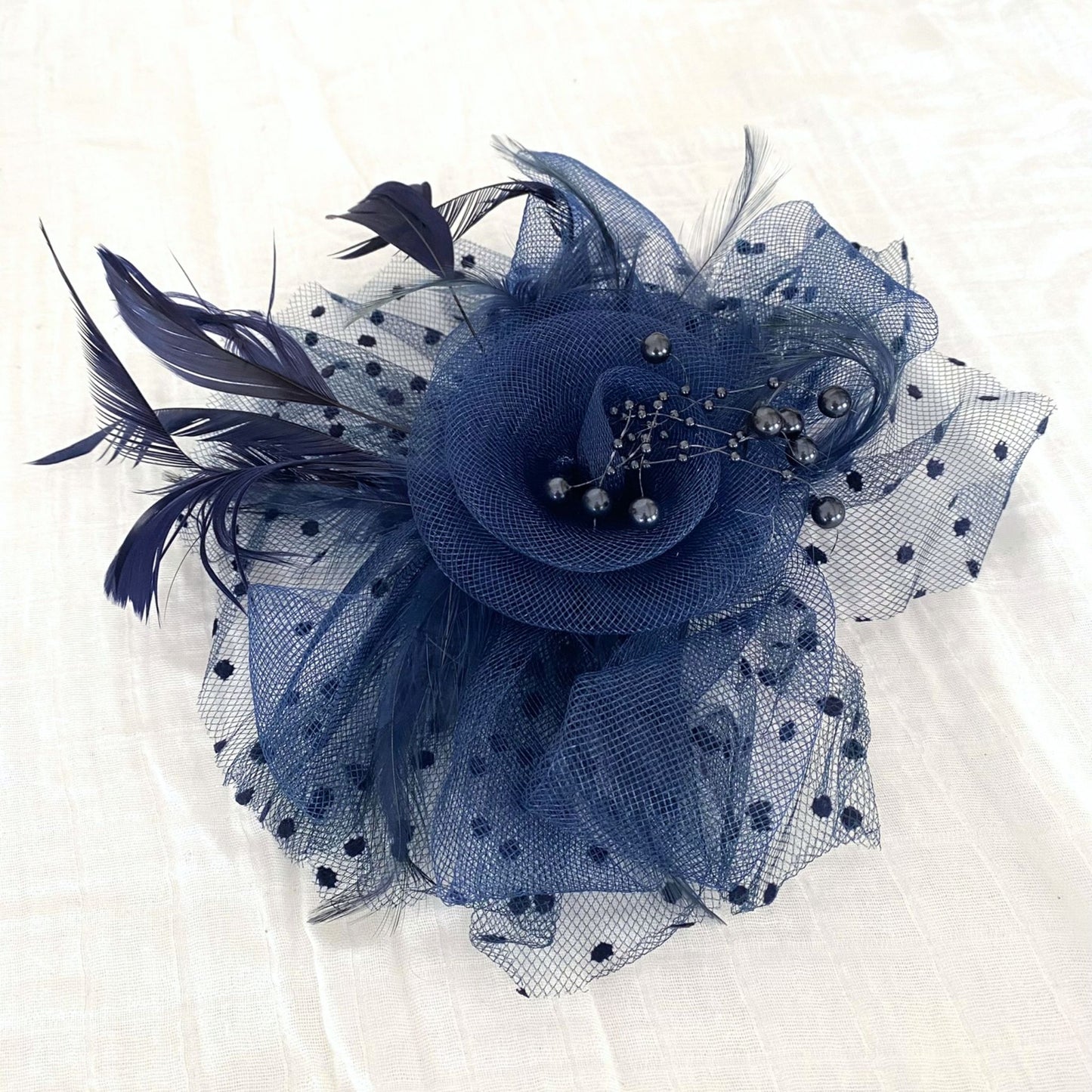 POLKA DOT VEIL FASCINATOR