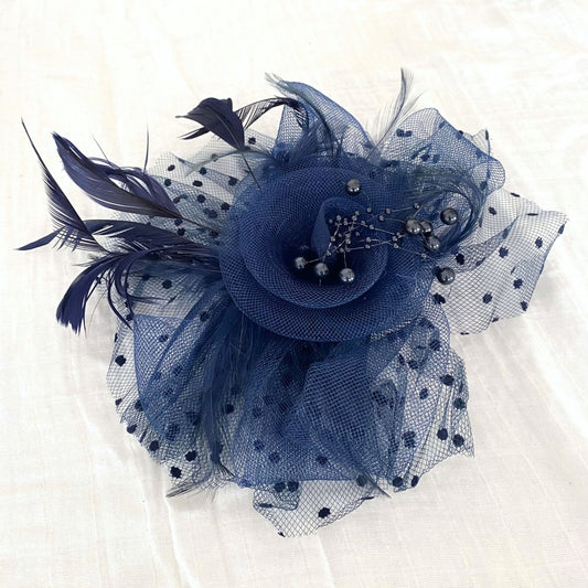 POLKA DOT VEIL FASCINATOR