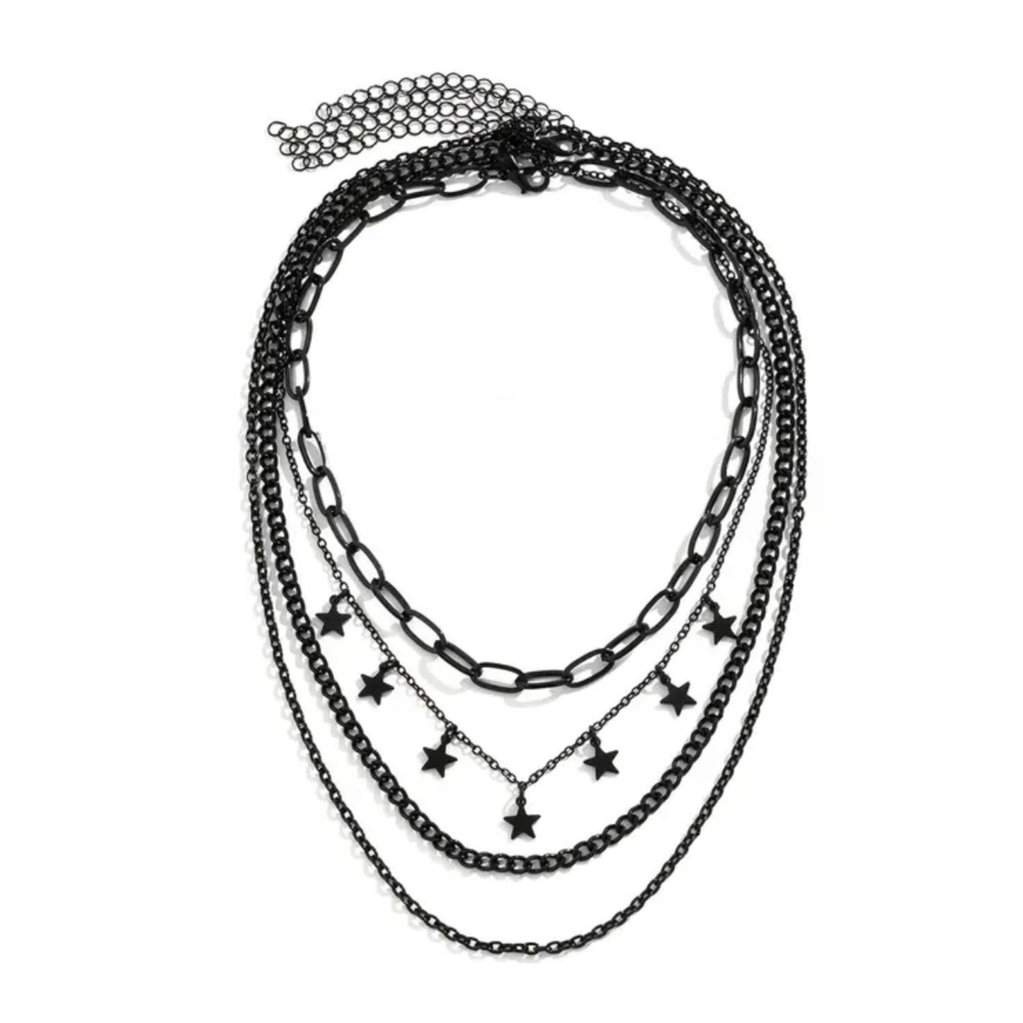 4-LAYER BLACK CHAIN SET
