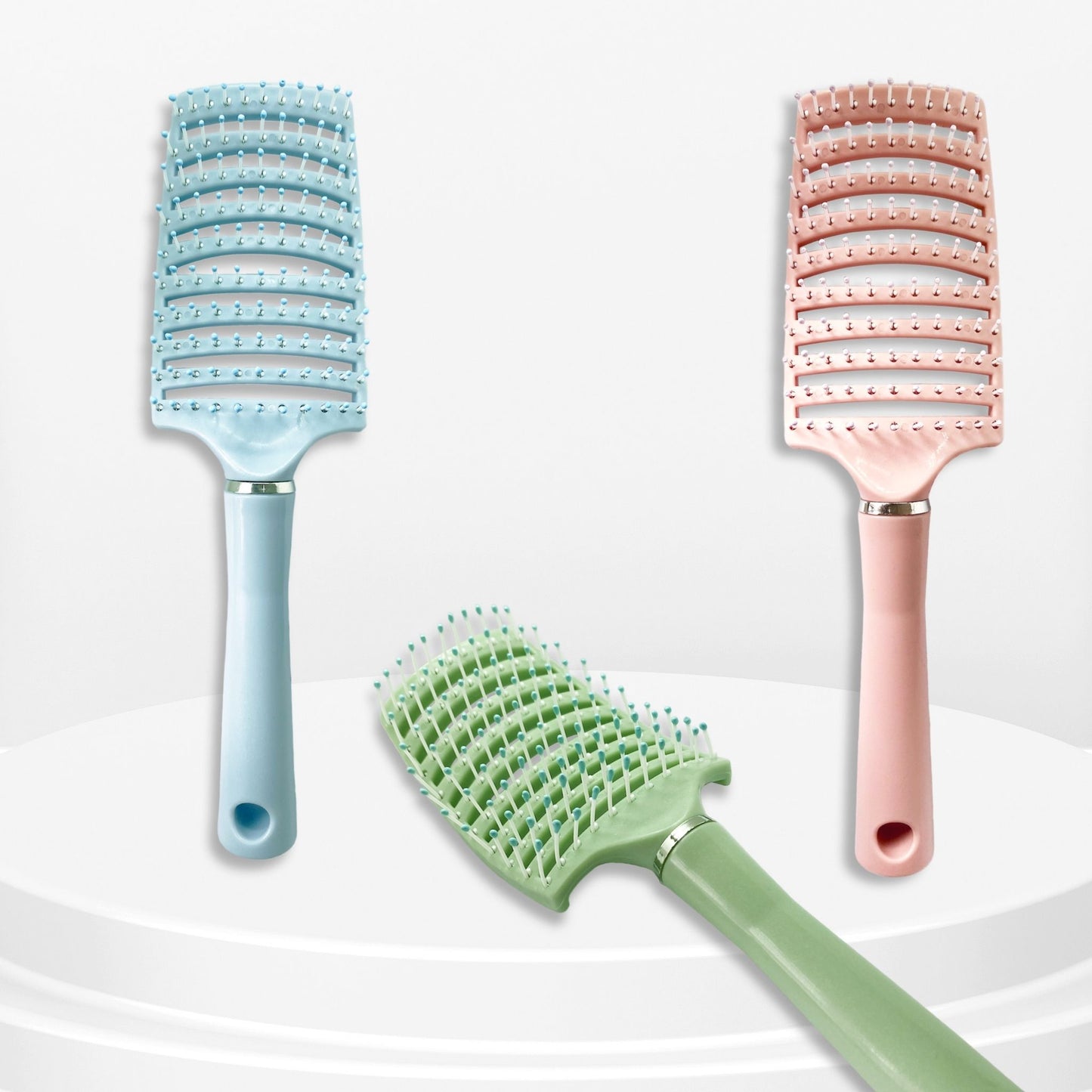 CURVED VENTED DETANGLING HAIRBRUSH