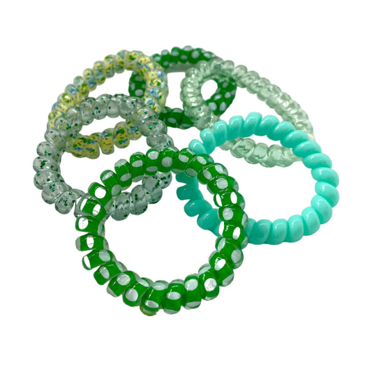JELLY SPIRAL HAIR TIES 6PK