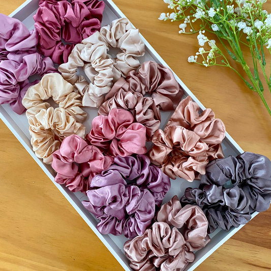 SATIN SCRUNCHIES 2PK