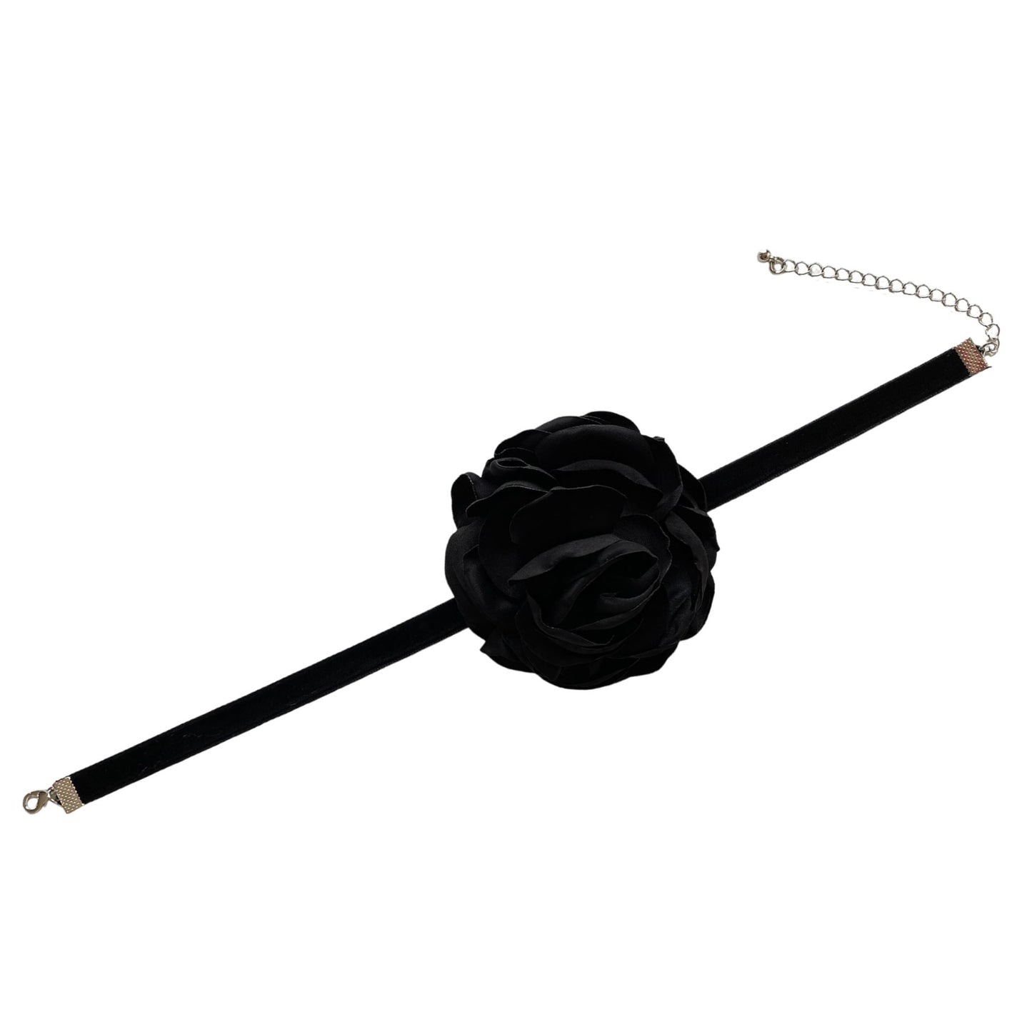 VELVET CHOKER WITH ROSE