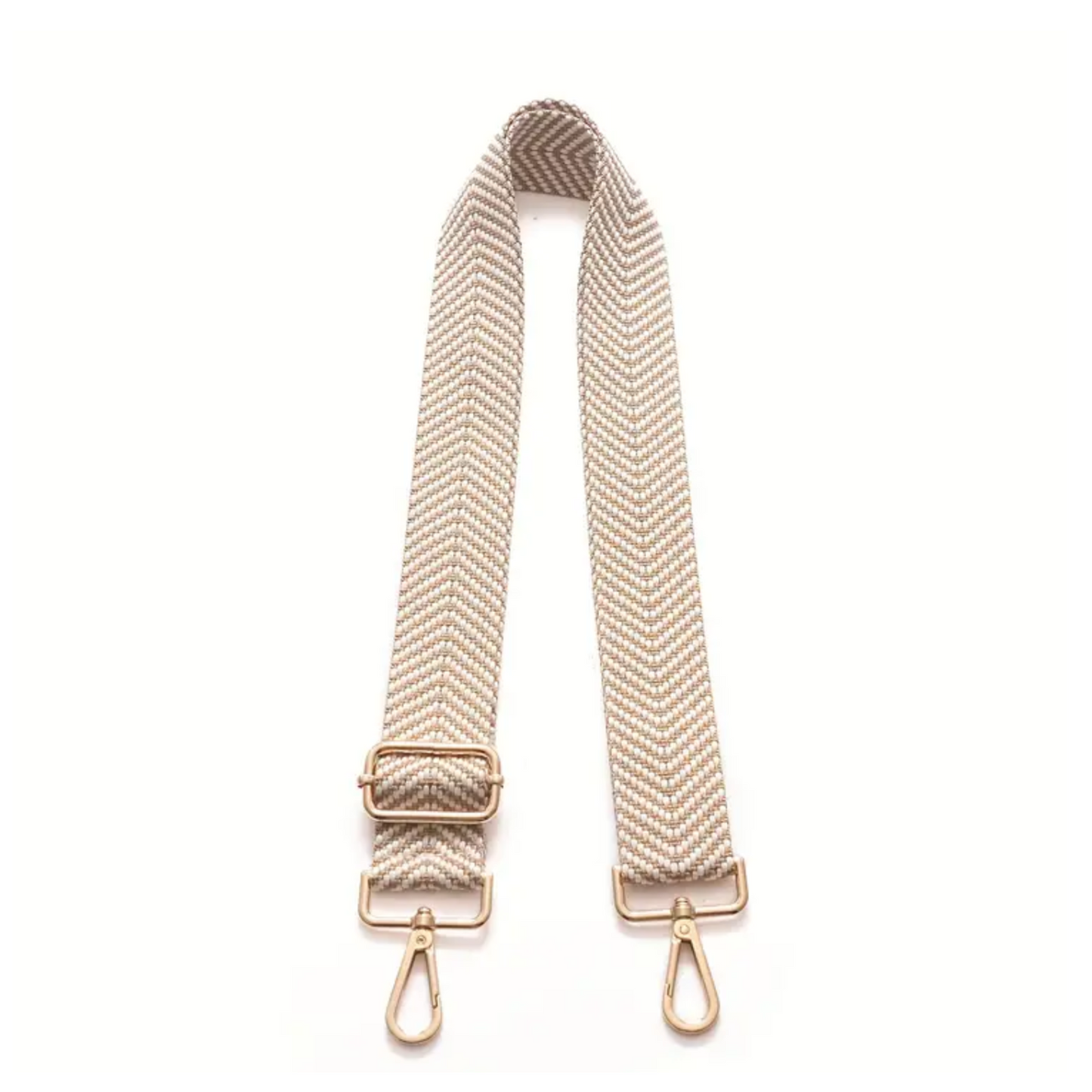 HANDBAG STRAP TAN CHEVRON 1.4M