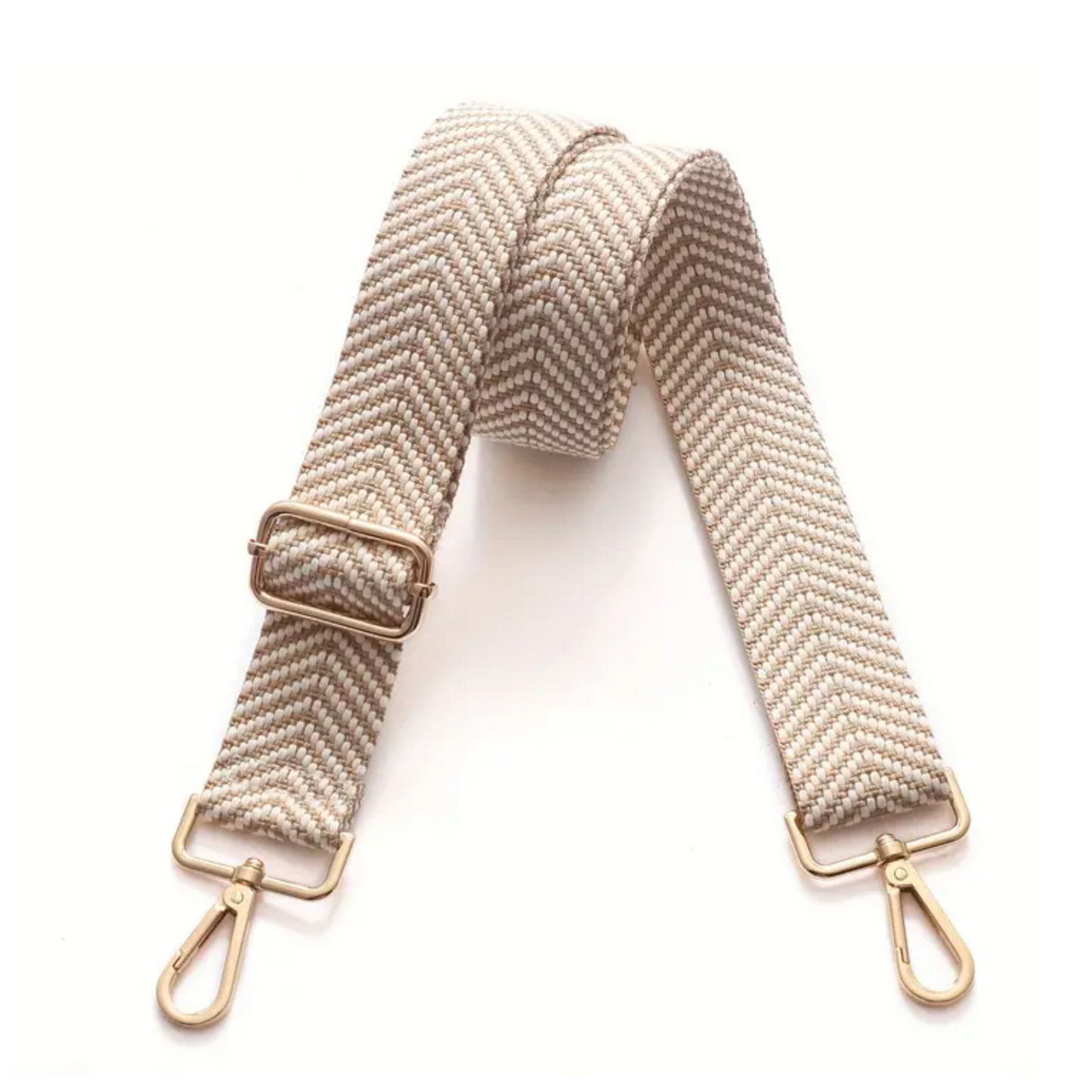 HANDBAG STRAP TAN CHEVRON 1.4M
