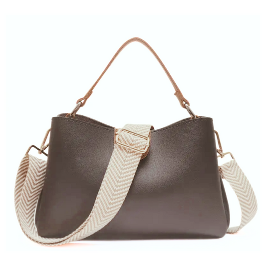 HANDBAG STRAP TAN CHEVRON 1.4M