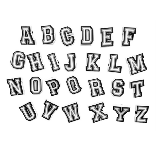 SHOE CHARMS - ALPHABET LETTERS