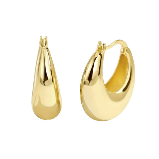 GOLD CHUNKY HOOP EARRINGS