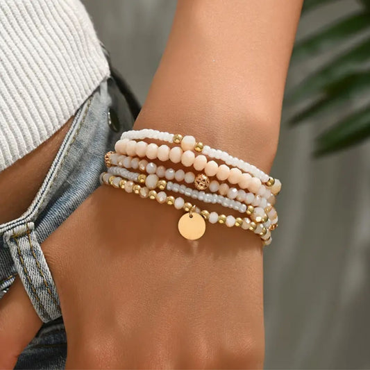 STACKED 5PC BRACELET SET