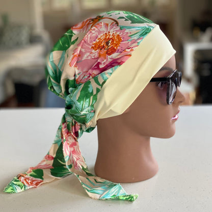 PRINTED SILKY CHEMO CAP