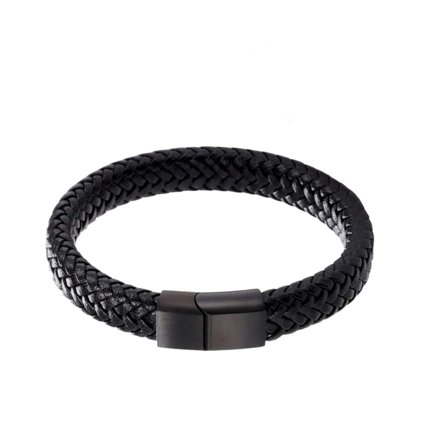MEN'S WOVEN LEATHER BRACELET