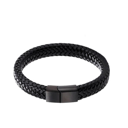 MEN'S WOVEN LEATHER BRACELET