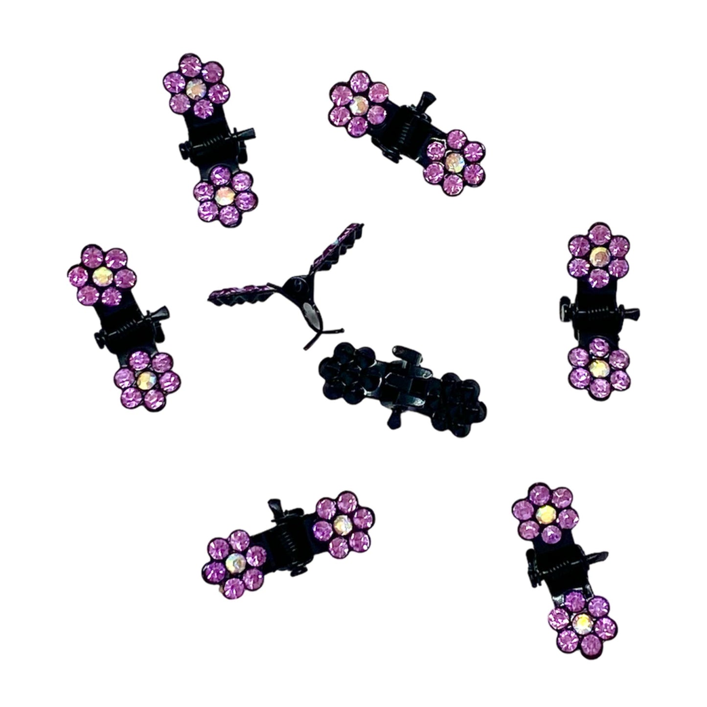 MINI RHINESTONE CLAW CLIPS 8PK