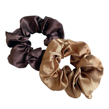 SILKY SATIN SCRUNCHIES 2PK