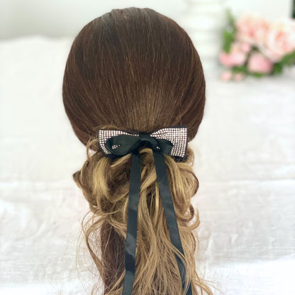 SCRUNCHIE RHINESTONE BOW