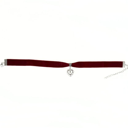 VELVET CHOKER WITH PENDANT