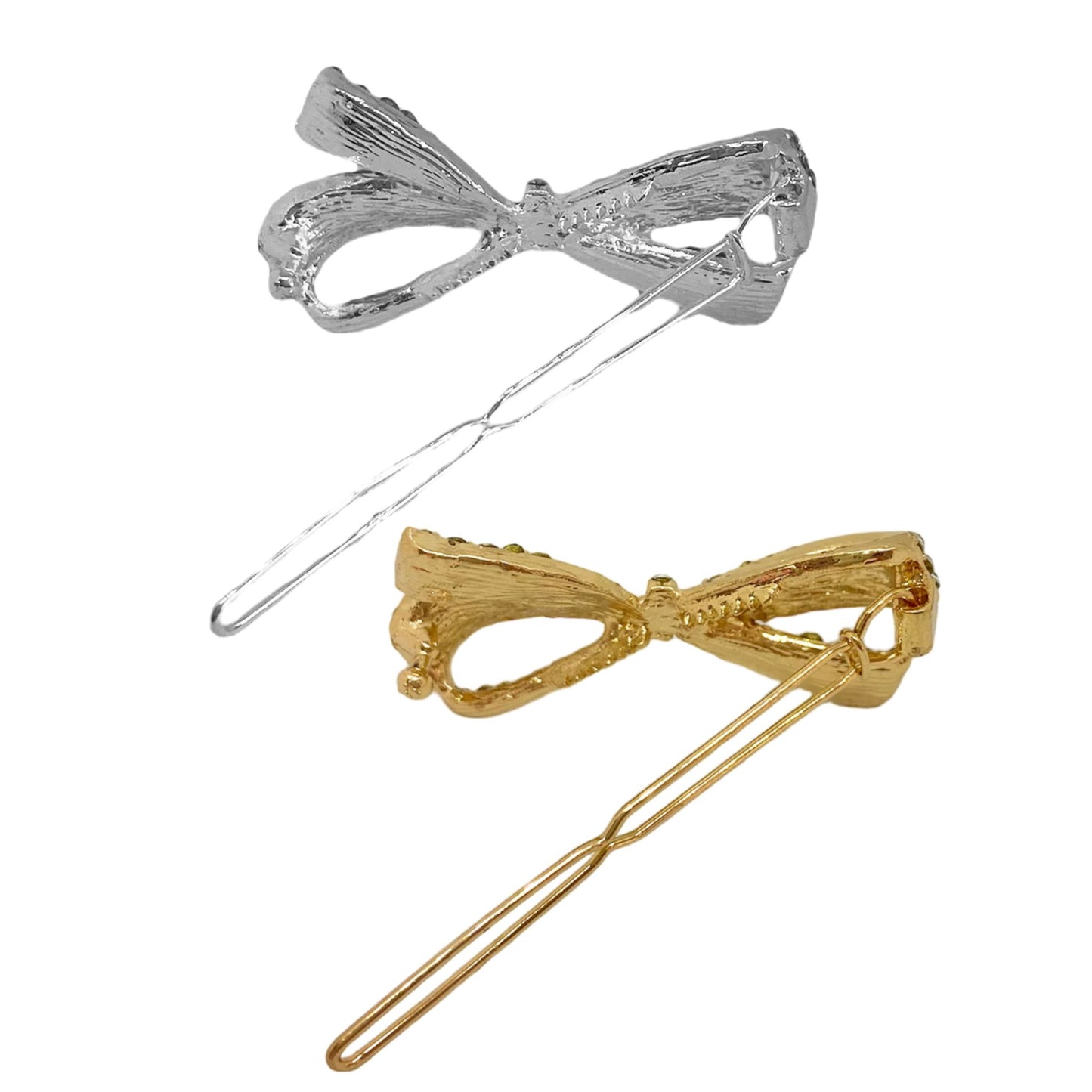 RHINESTONE BOW CLIPS