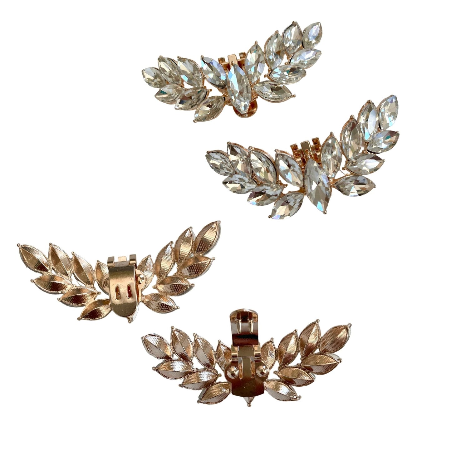 BRIDAL SHOE CLIPS GOLD