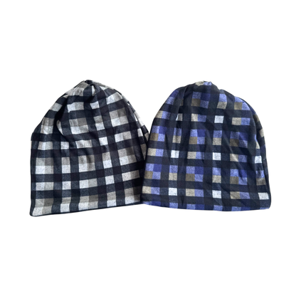 CHECKERED BEANIE CHEMO CAP