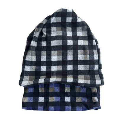 CHECKERED BEANIE CHEMO CAP